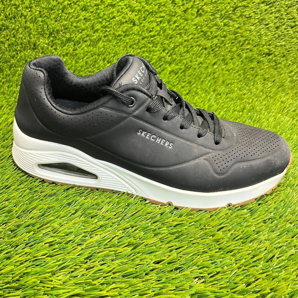 Skechers Uno Stand On Air Mens Size 9‎ Black Athletic Running Shoes Sneakers